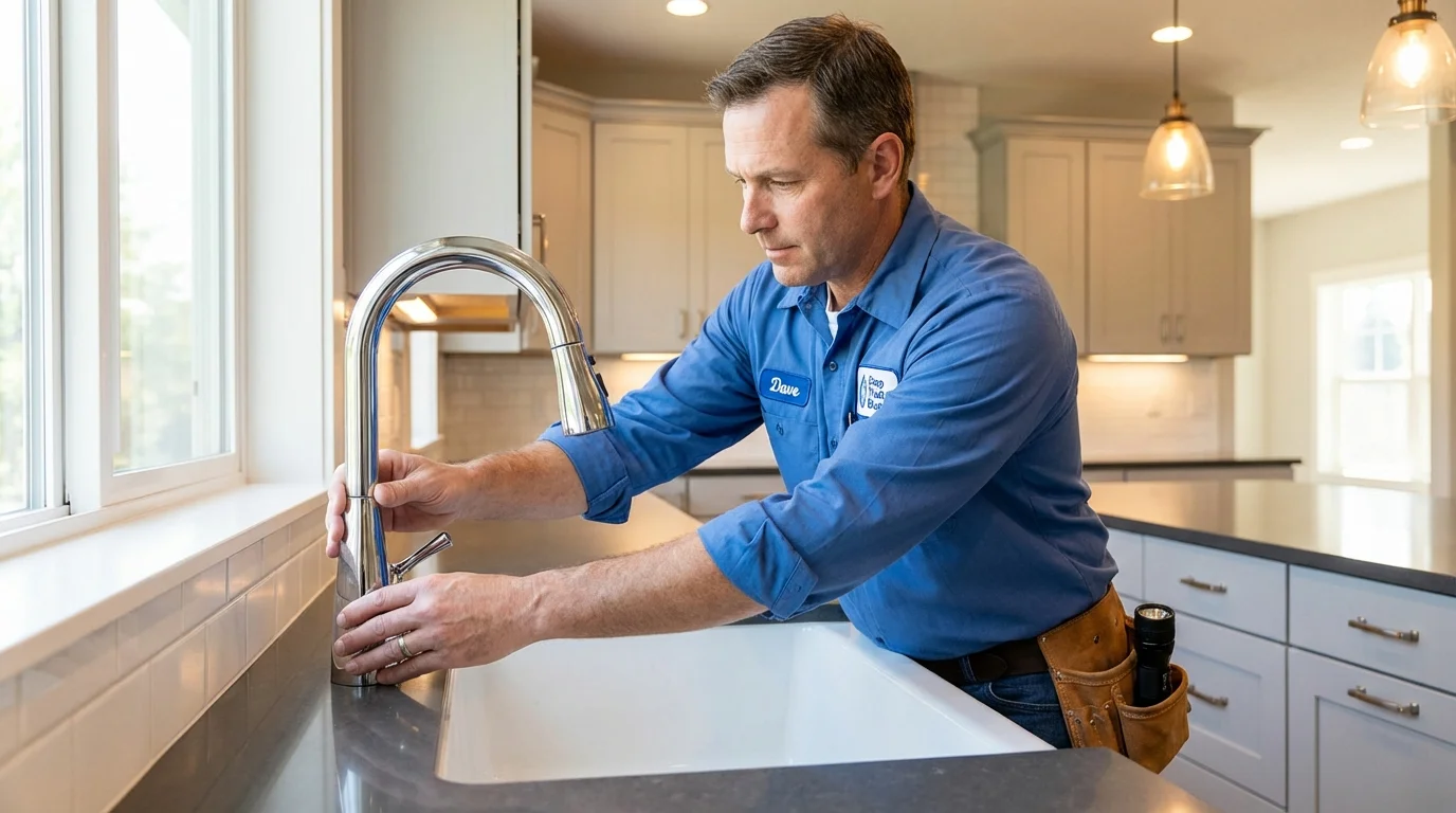 Kitchen faucet installation by Johns Plumbing LLC in Isabela