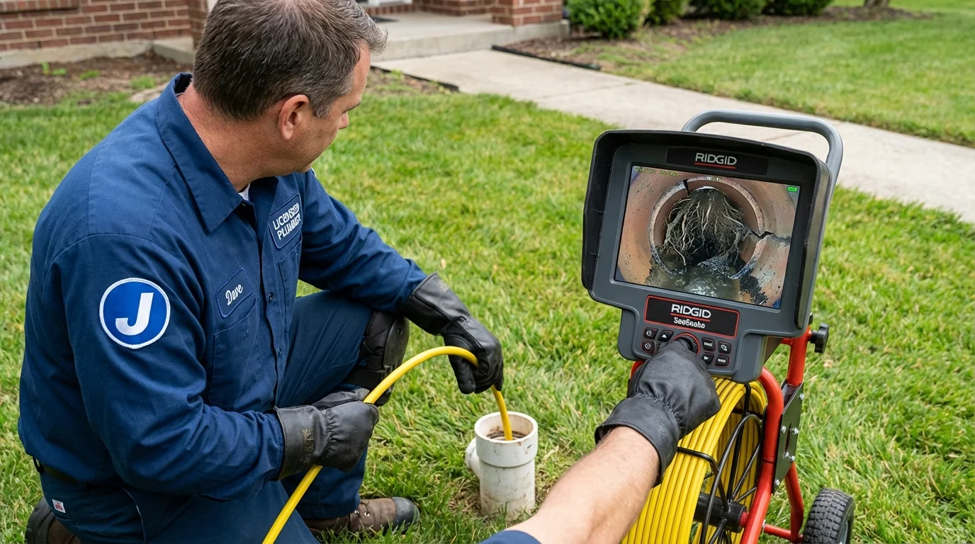 Sewer camera inspection being performed by Johns Plumbing LLC in Isabela