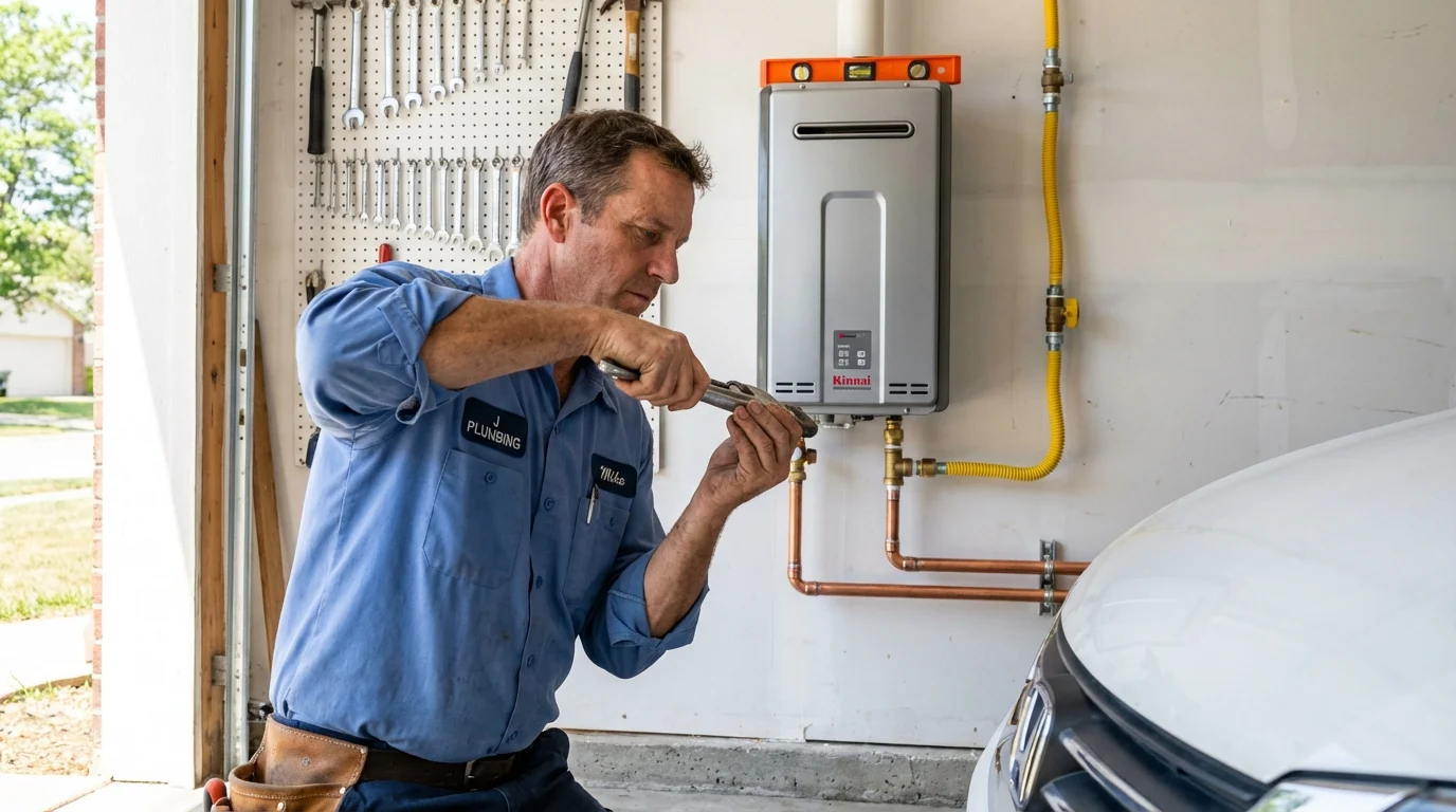 Tankless water heater installation by a Johns Plumbing LLC plumber in Isabela